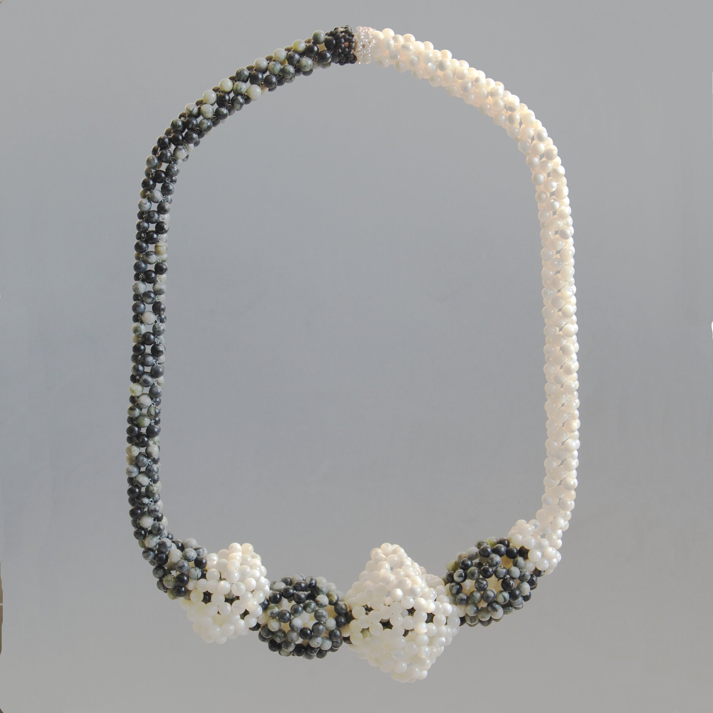 Black & White Bead Chain Necklace