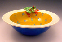 Yellow Spiral Red-Eyed Tree Frog Bowl
