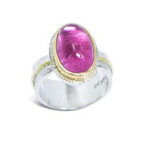 Vibrant Pink Tourmaline Ring
