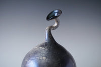 Nerida Coil Blue Iridescent Raku Vessel