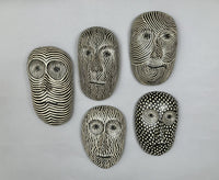 Vertical Thinker, Woven Face, Bullseye mask, Starry Eyed, Caffeine Eyes