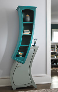 Turquoise Stain & Ash Gray Paint