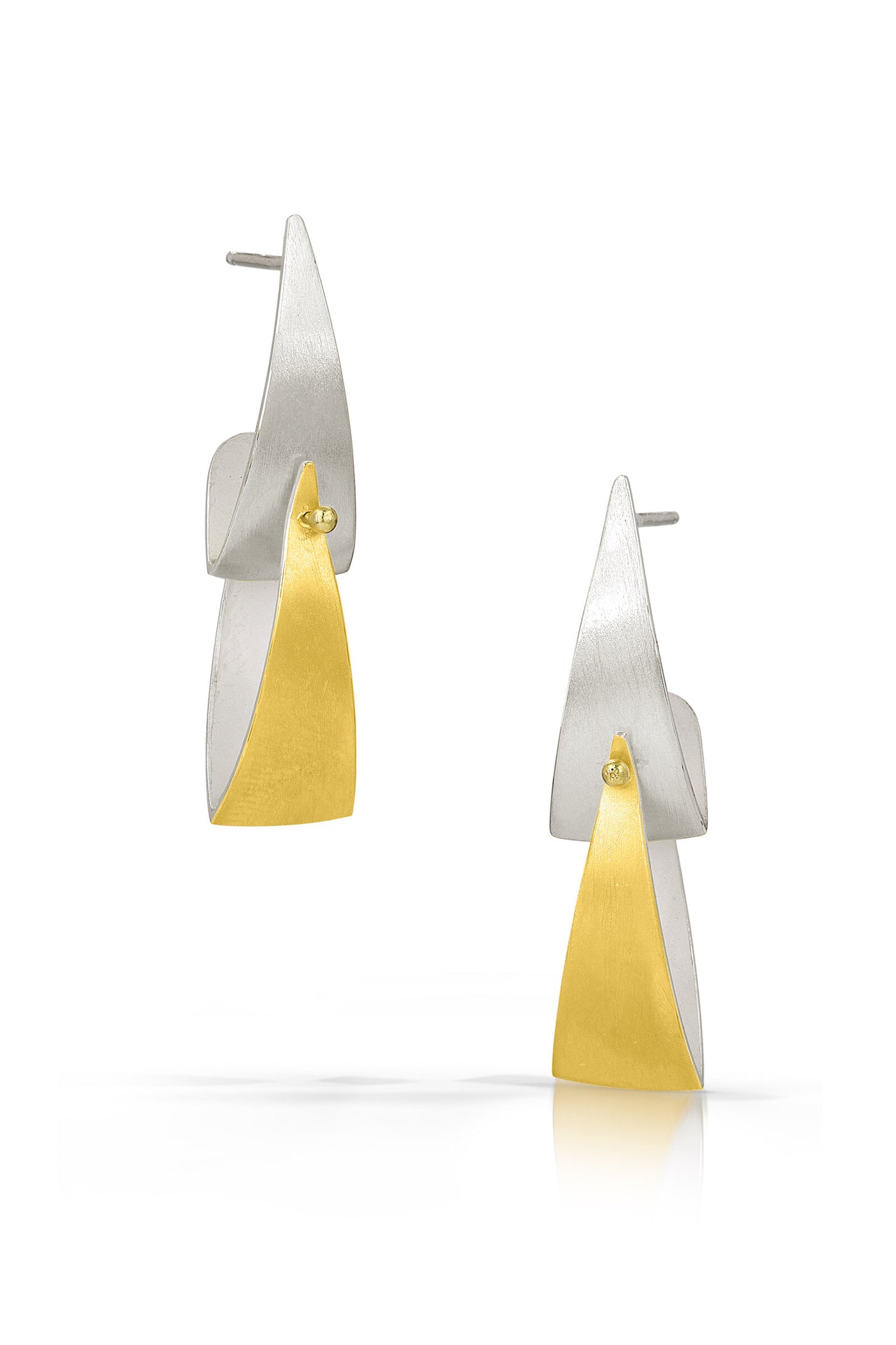 Linear Spinnaker Double Drop Earrings