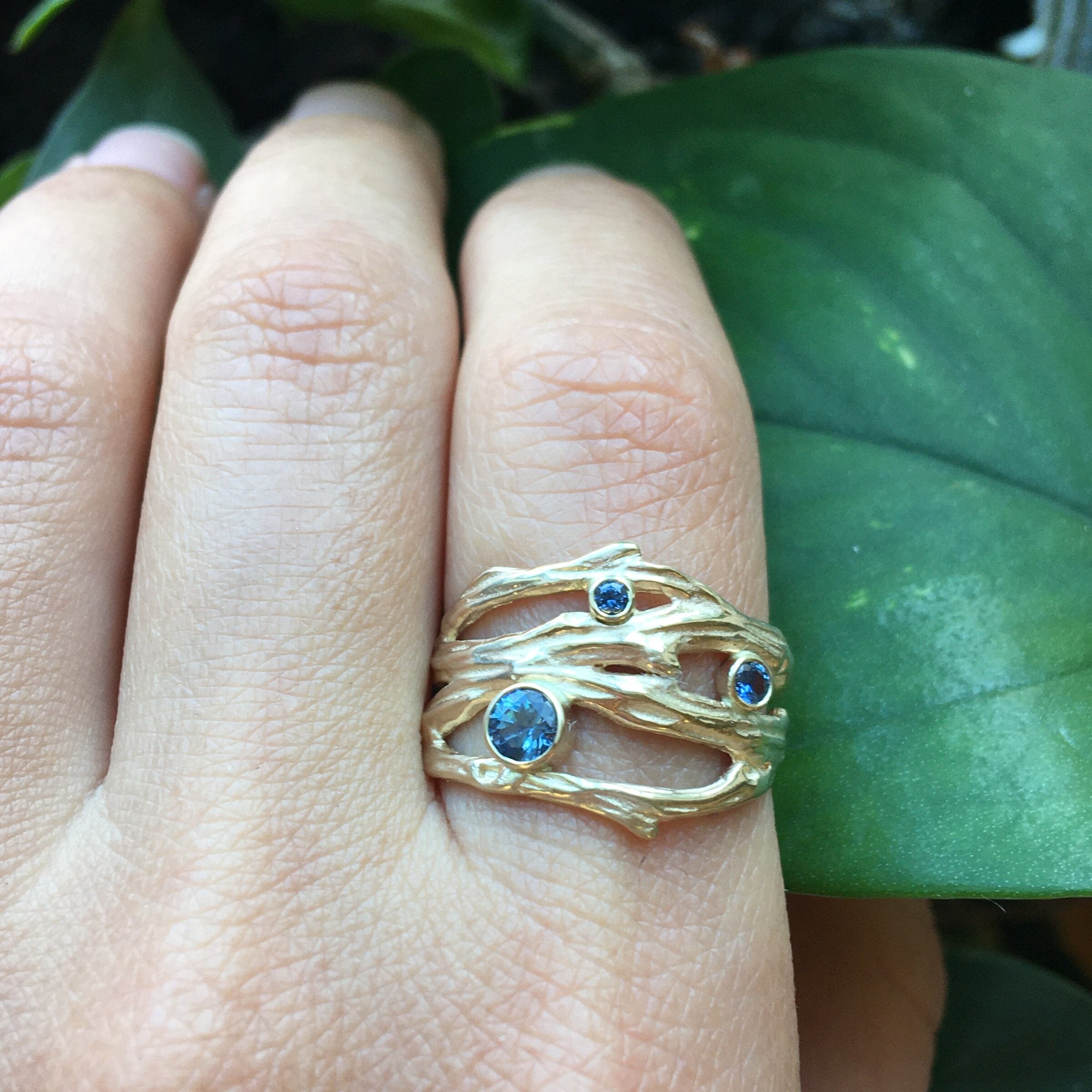 Sapphire Oak Grove Ring