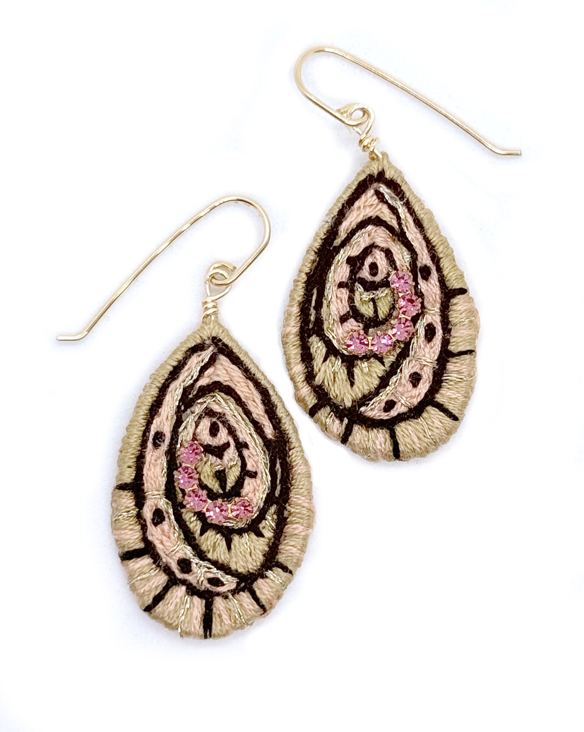 Deco Embroidered Earrings