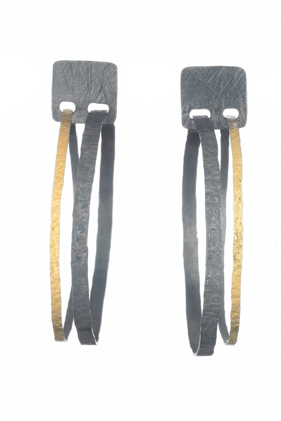 Carved Double Hoop Earrings