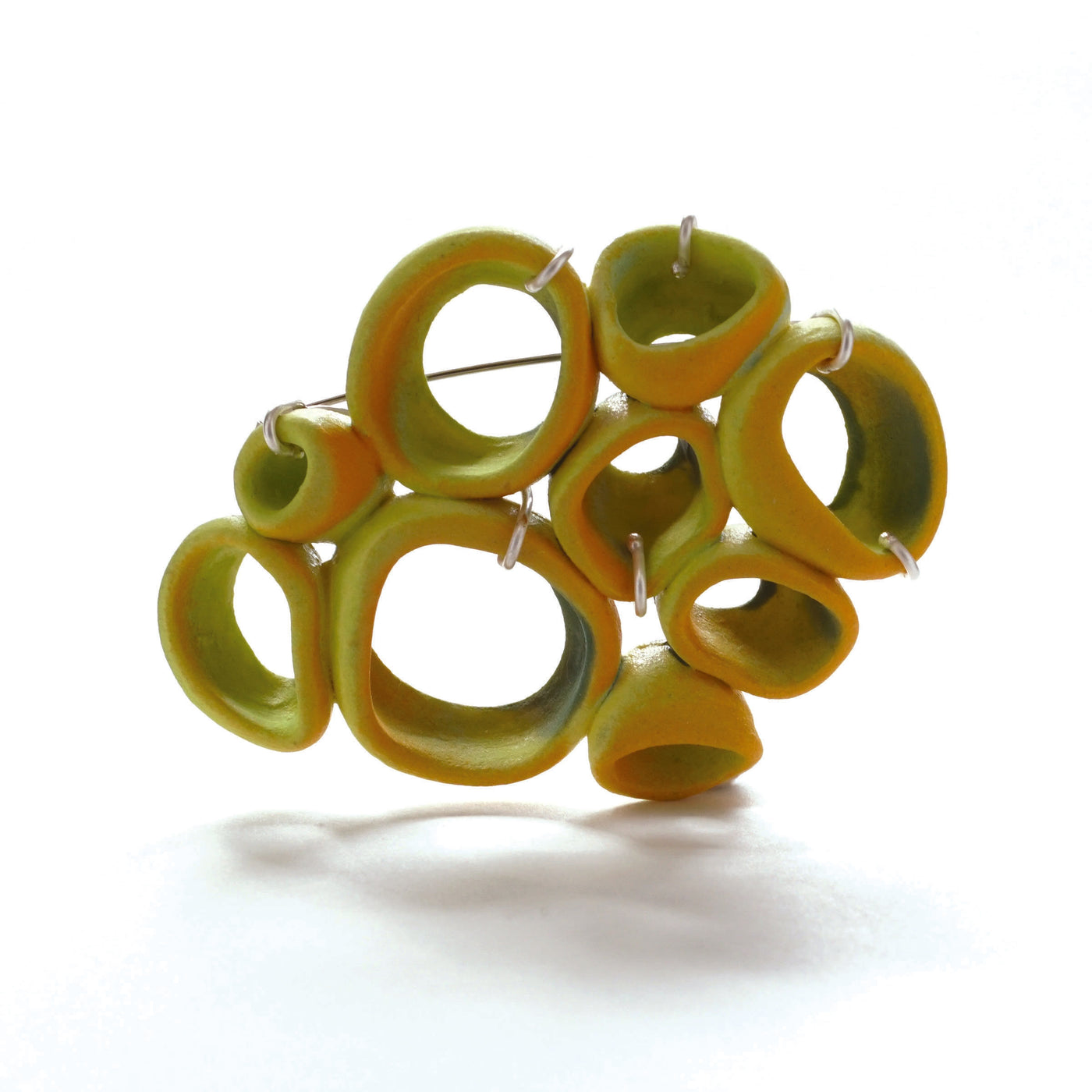 Orange Chartreuse Brooch