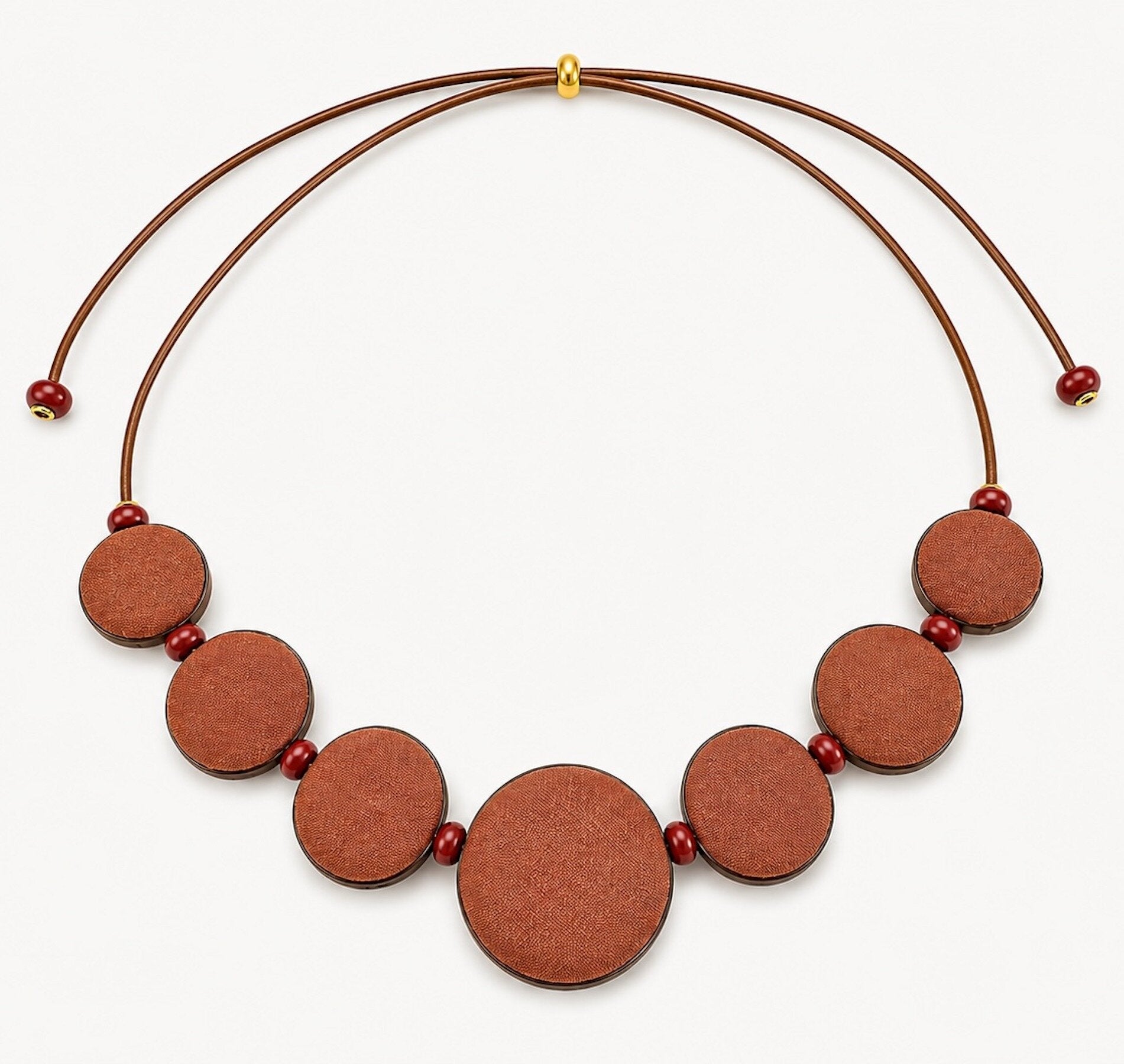 Art Nouveau Reversible Silk Necklace II