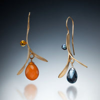 Carnelian & Amber (shown on the left) and London Blue Topaz & Black Pearl (shown on the right)