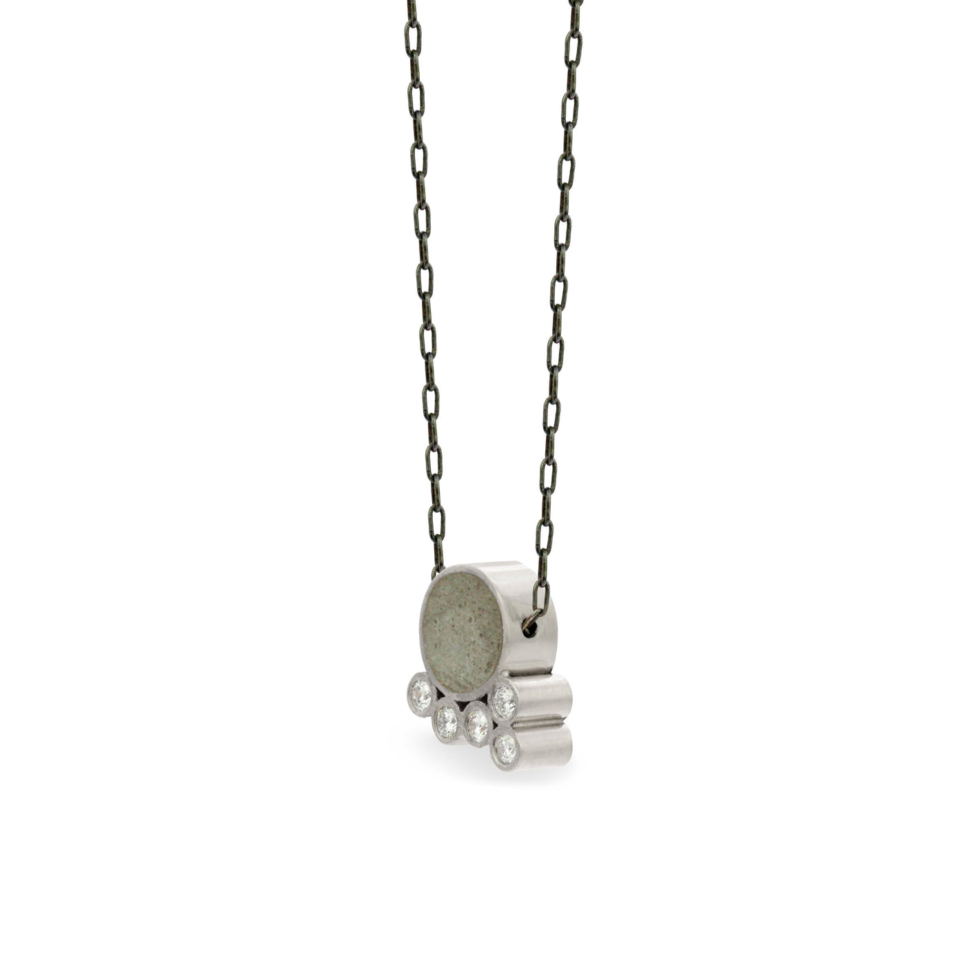 Sterling Silver with Gray Concrete