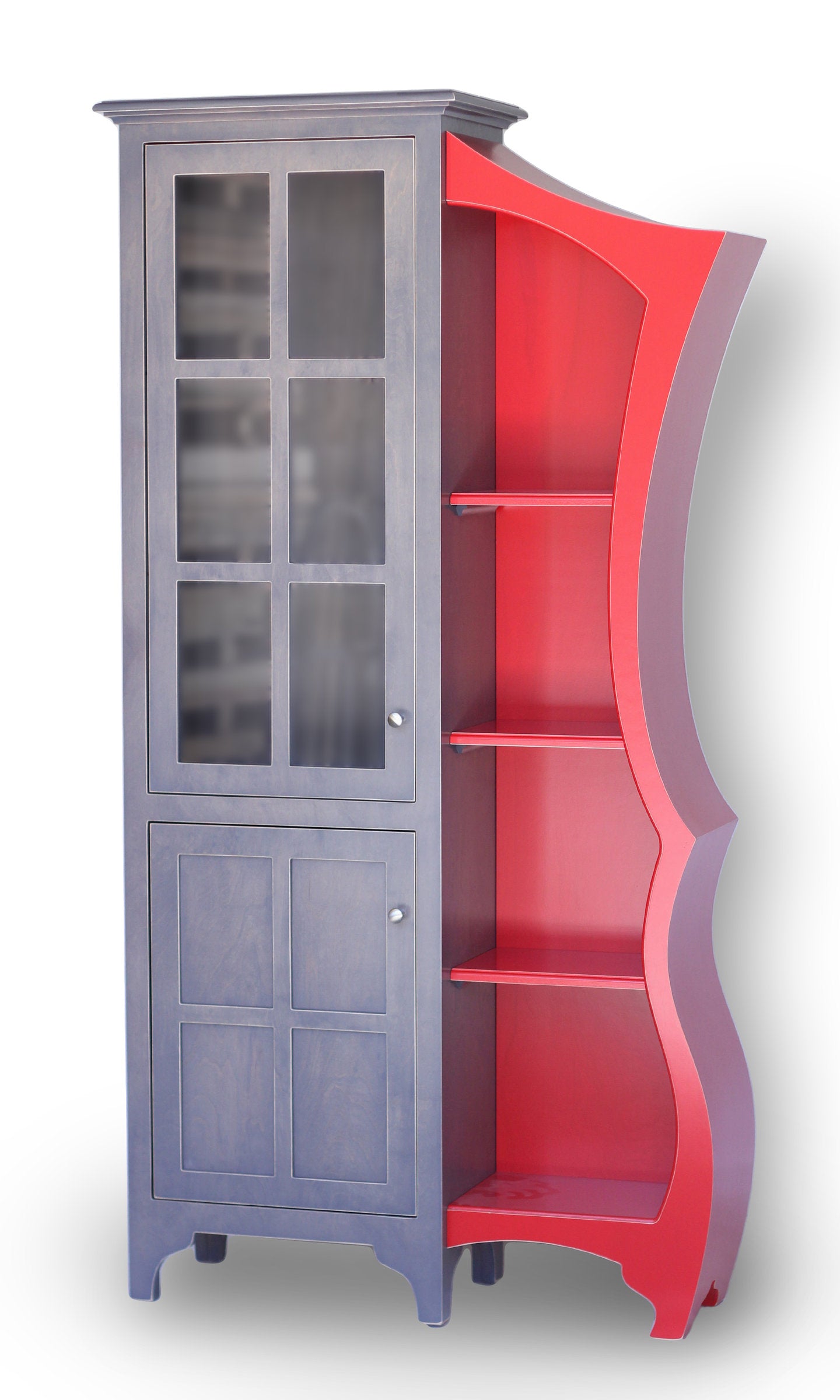 slate stain and vermilion paint
