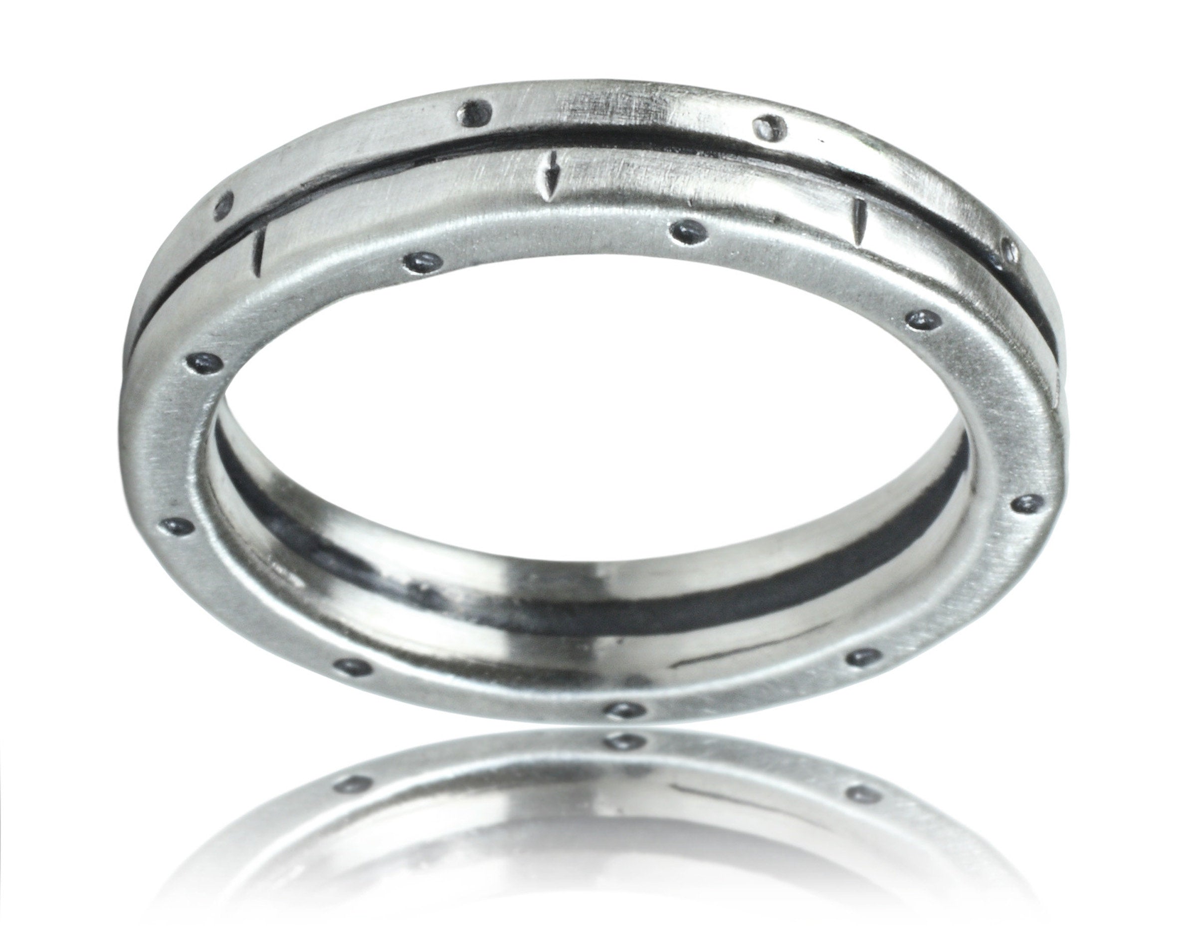 Stamped Double Stack Band