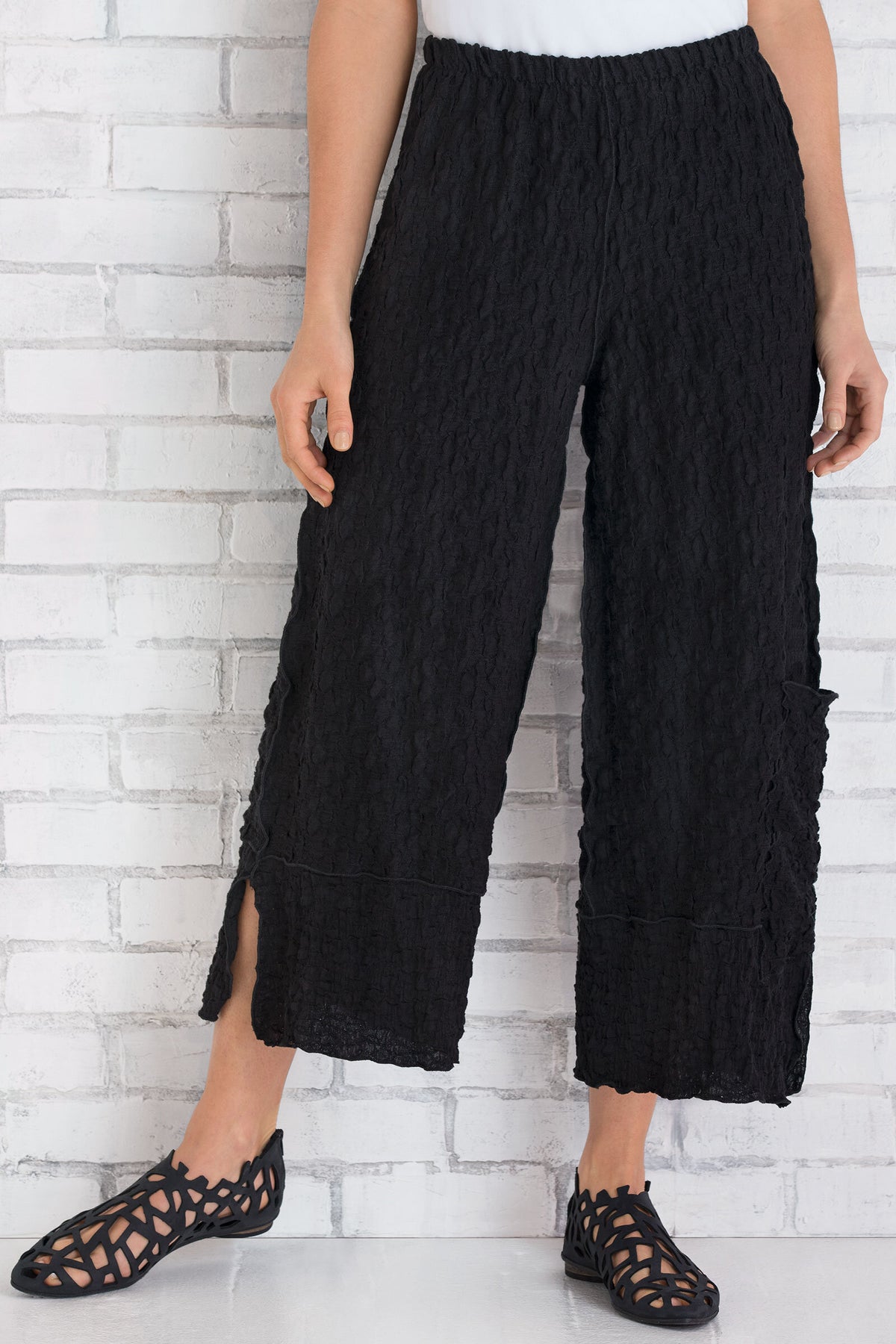 Pucker Cropped Pant