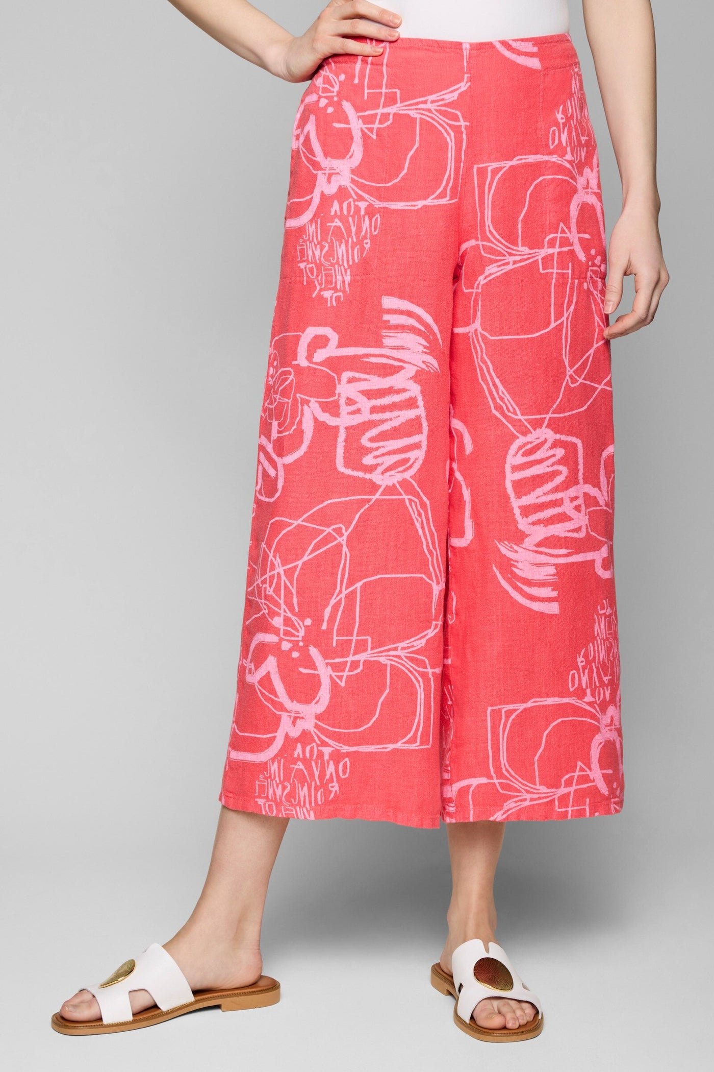 Flat Front Crop Pants