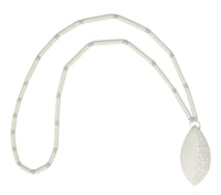 Ivory Textured Leaf Necklace