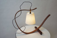 Bent Table Lamp in Walnut