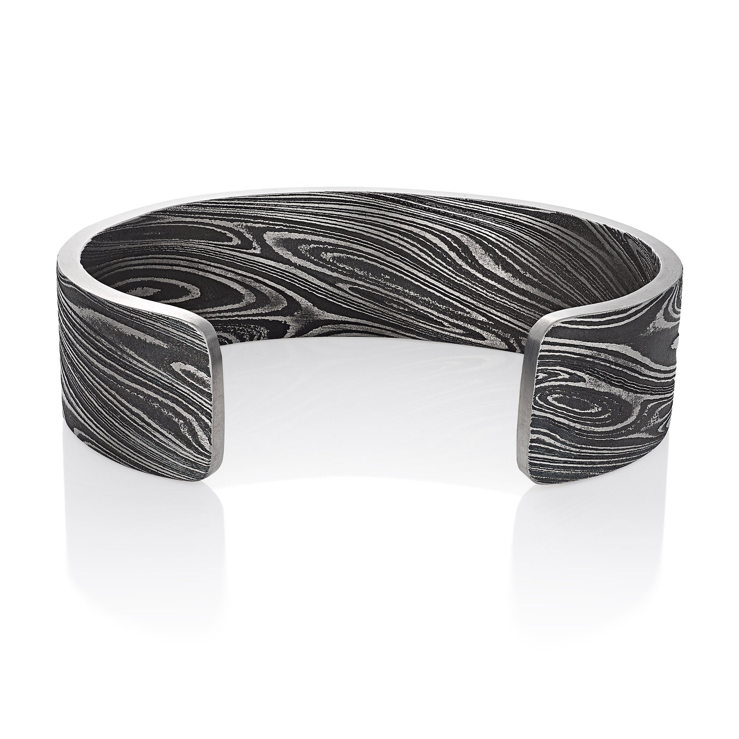 Damascus Oxidized Steel Cuff