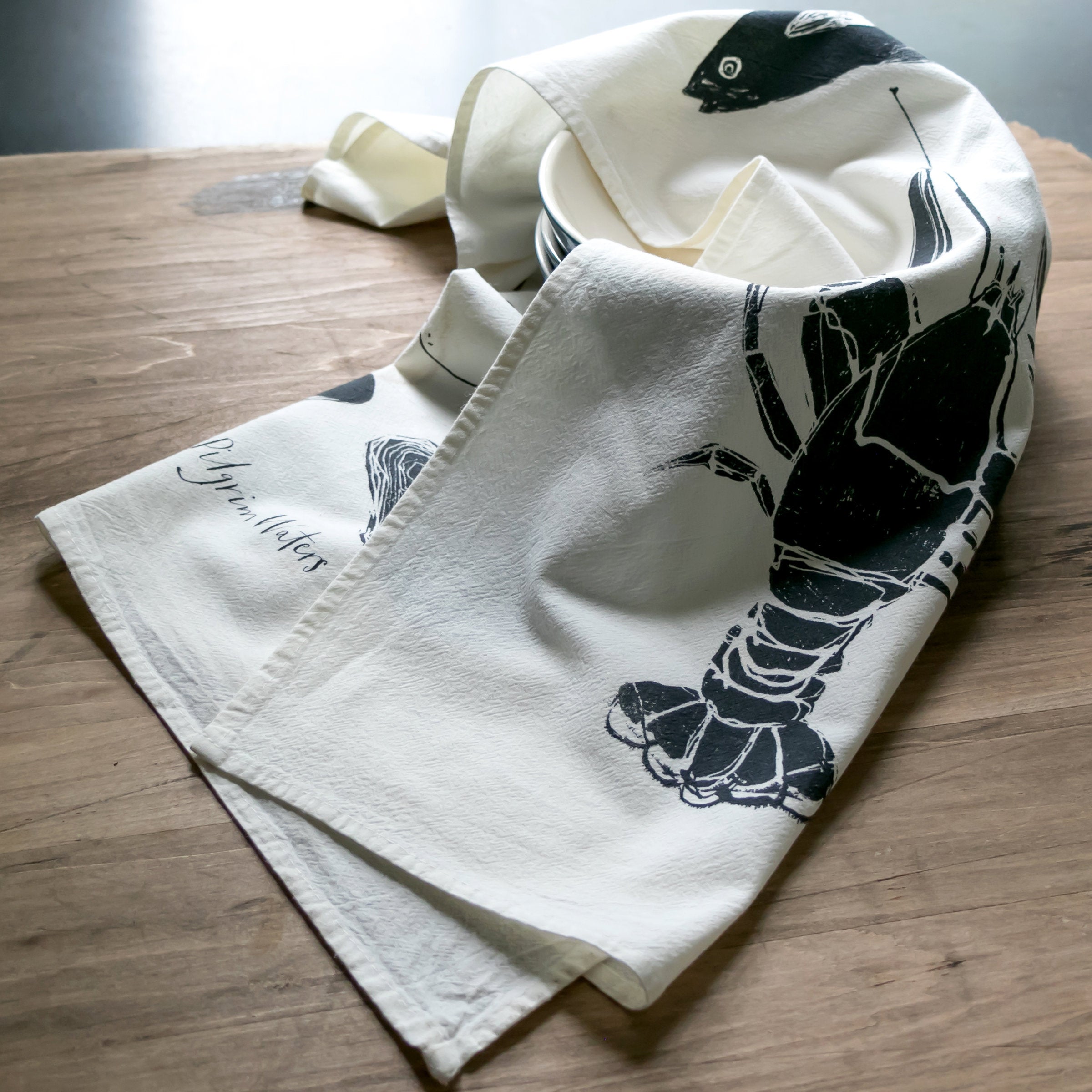 Seafood tea towel