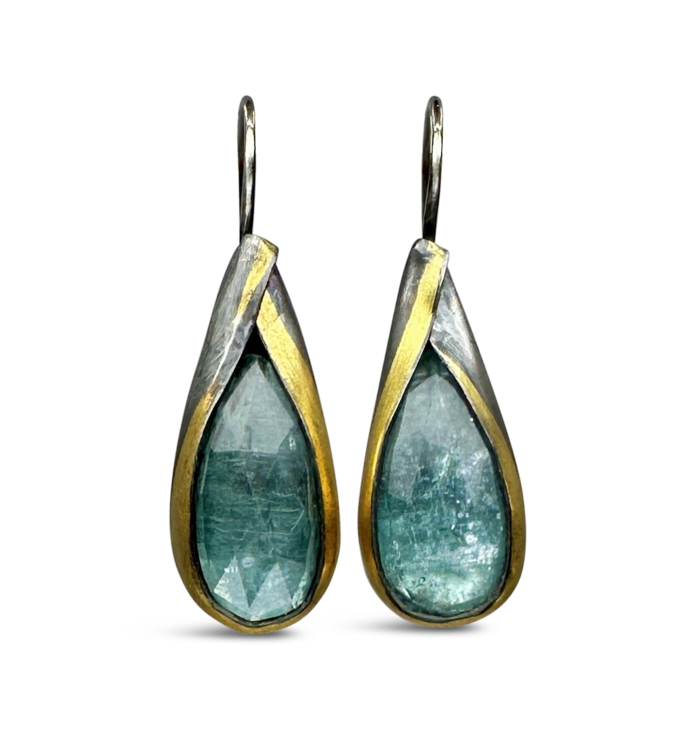 Long Teardrop Fold Earrings
