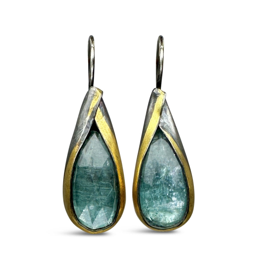 Long Teardrop Fold Earrings