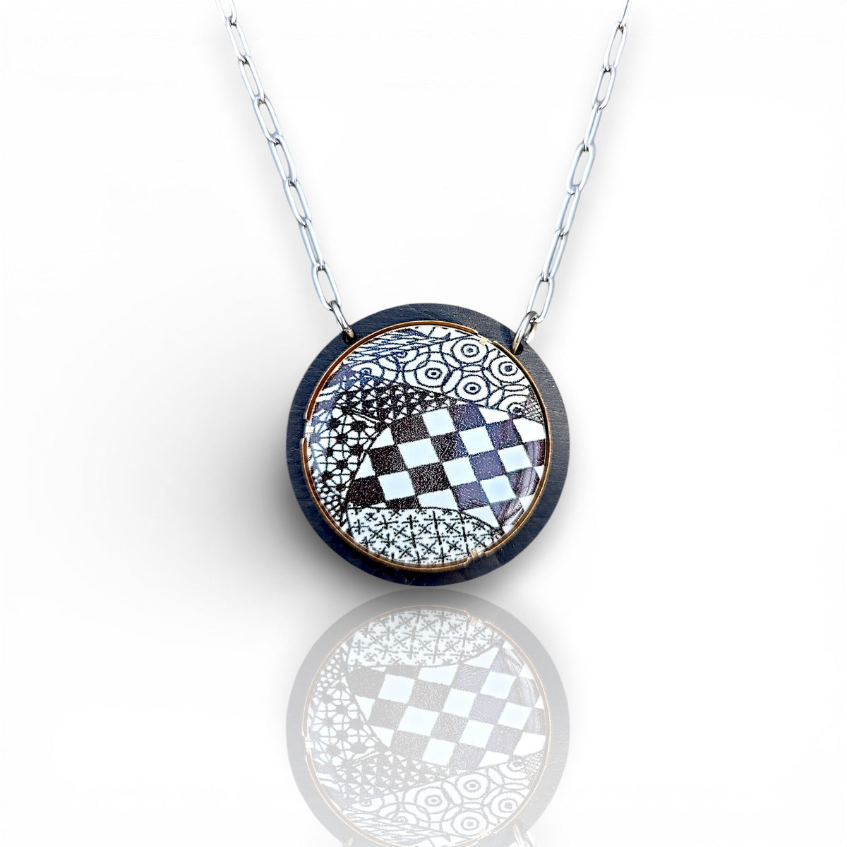 Monochrome Mosaic Necklace