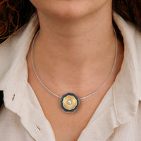 Double Poppy Keum-Boo Pendant