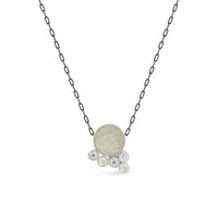 Sterling Silver with White Concrete