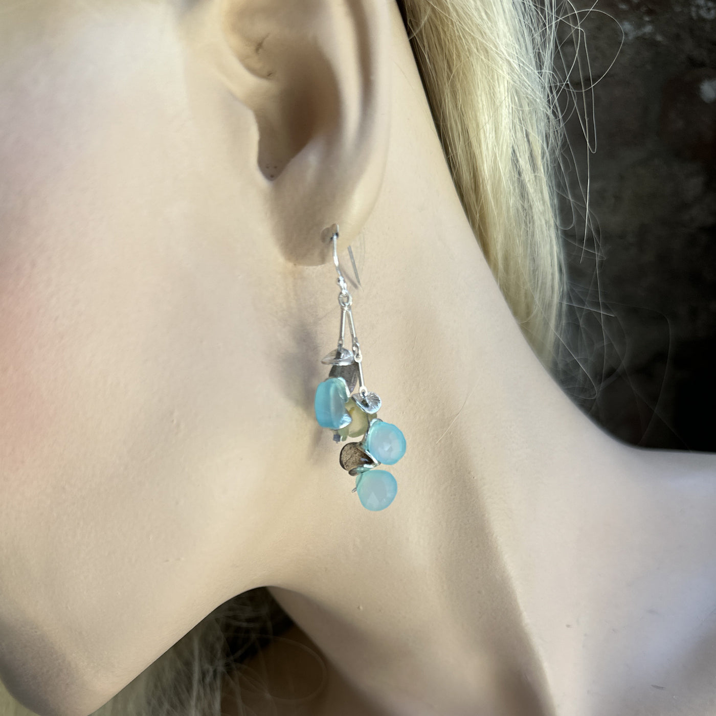 Signature Watercolor Silver Earrings