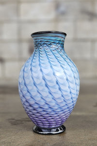 Clamshell Blue Vase