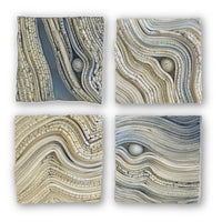 Ivory-Blue Stratification Tiles