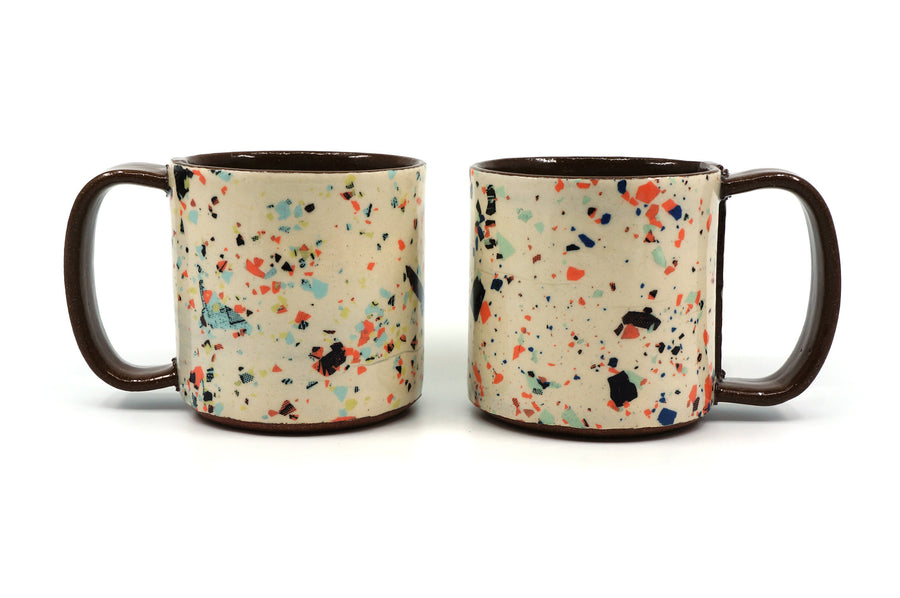 Comic Book Terrazzo Mug Pair