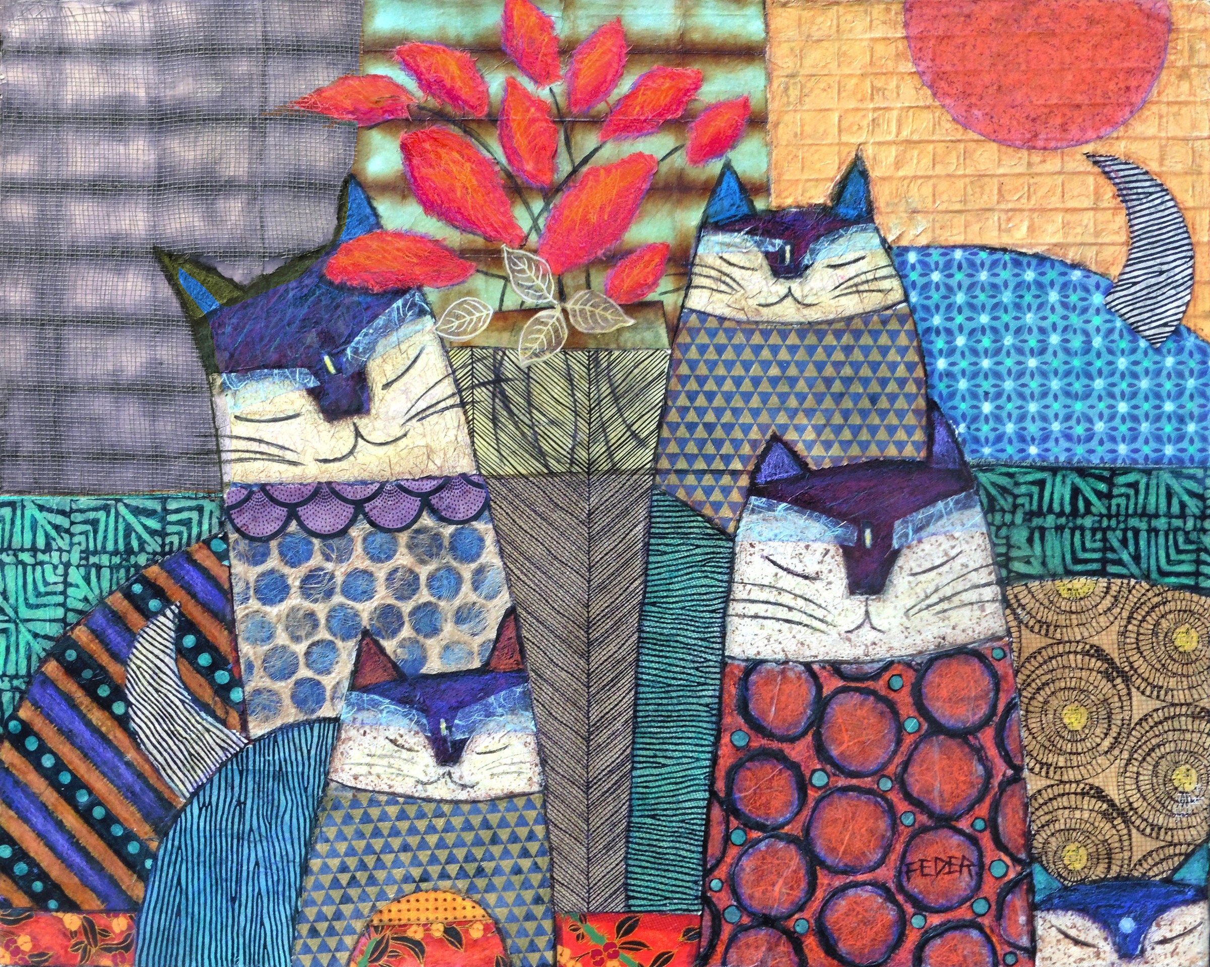 Cats and Roses