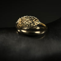 Honeycomb Lace Oval Ring