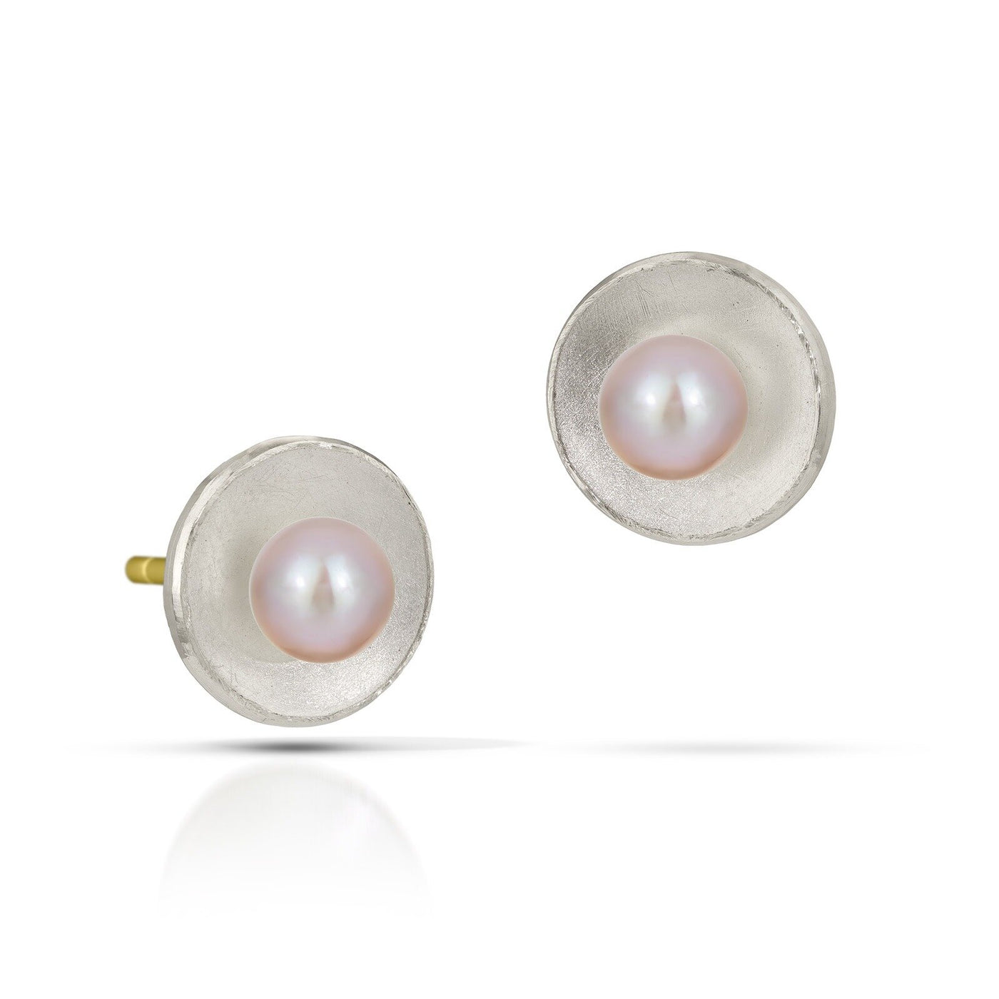 Natural Pearl, Small, 18k Gold Posts