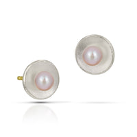 Natural Pearl, Small, 18k Gold Posts
