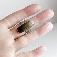Bruneau Jasper on a Swirled Band Ring