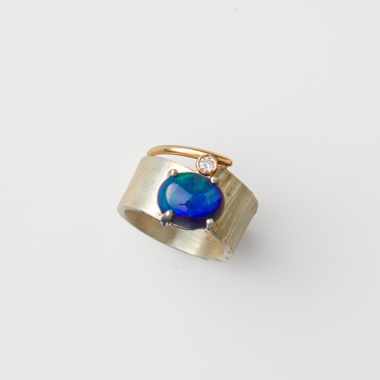 Ethiopian Black Opal Ring