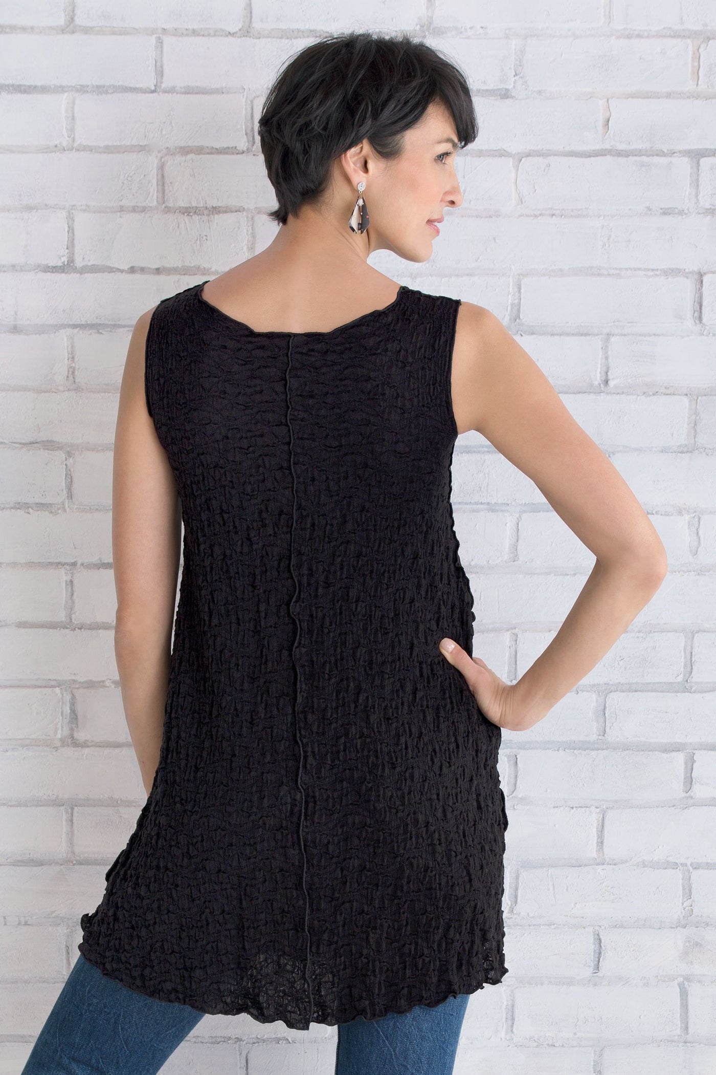 back view, black