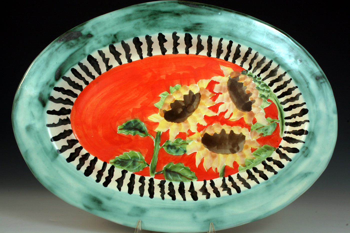 Sunflower Oval Platter