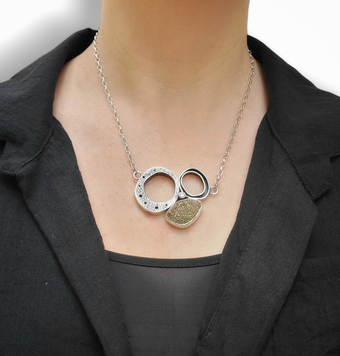 Triple Hollow Organic Pendant