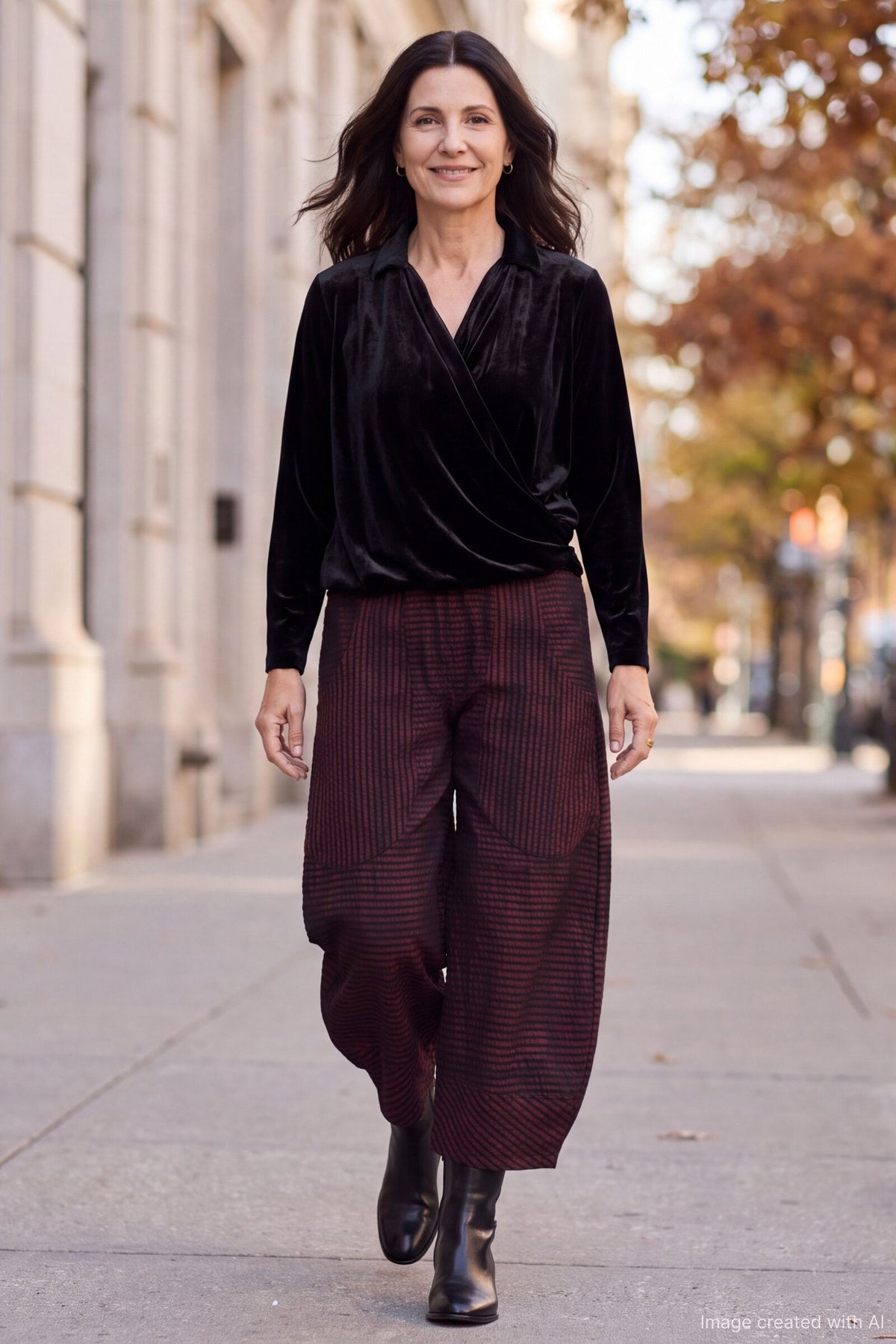 Stretch Velvet Lila Top