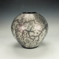 Naked Raku Jar with Red Blush 1