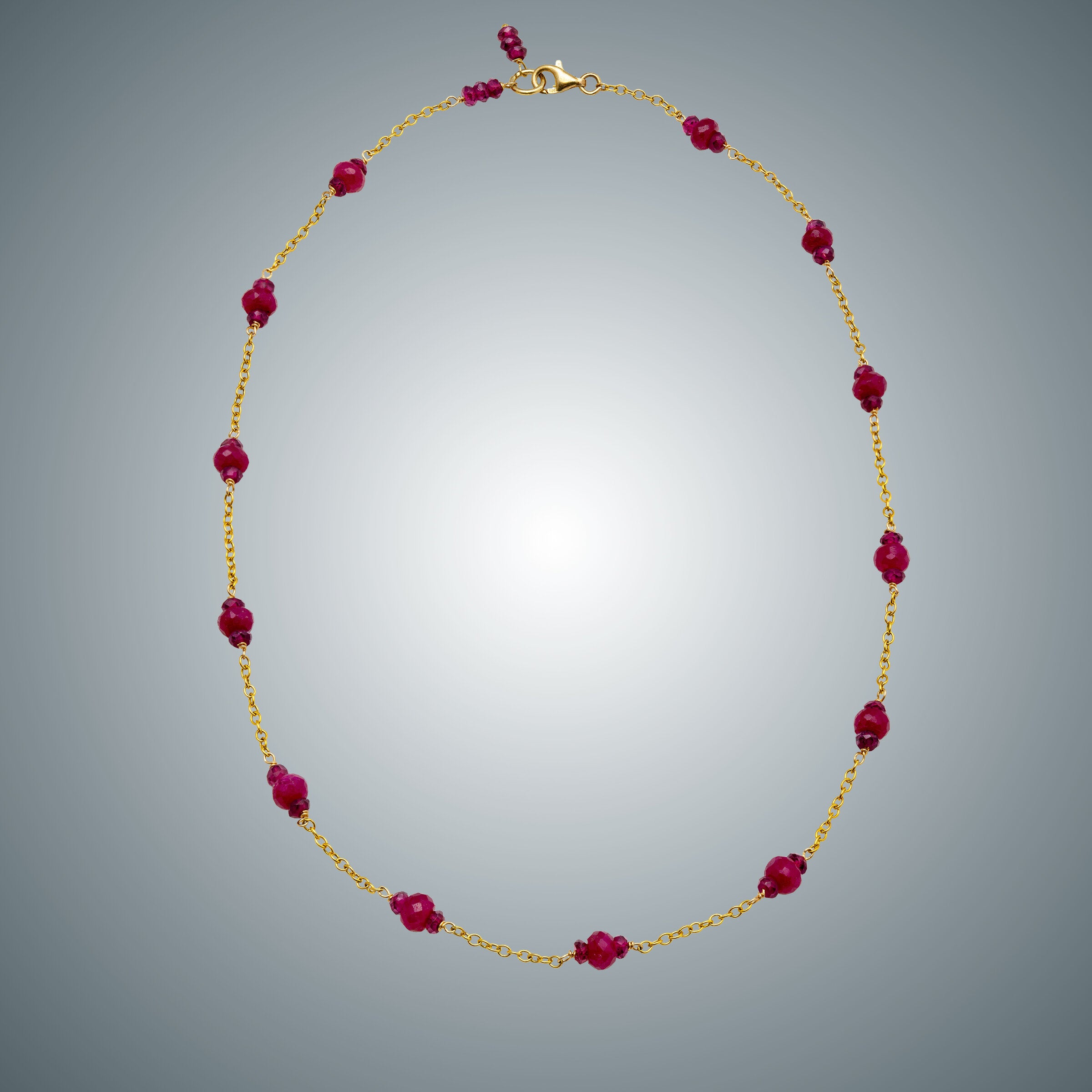 Ruby, Garnet & 14k Gold-Filled Chain