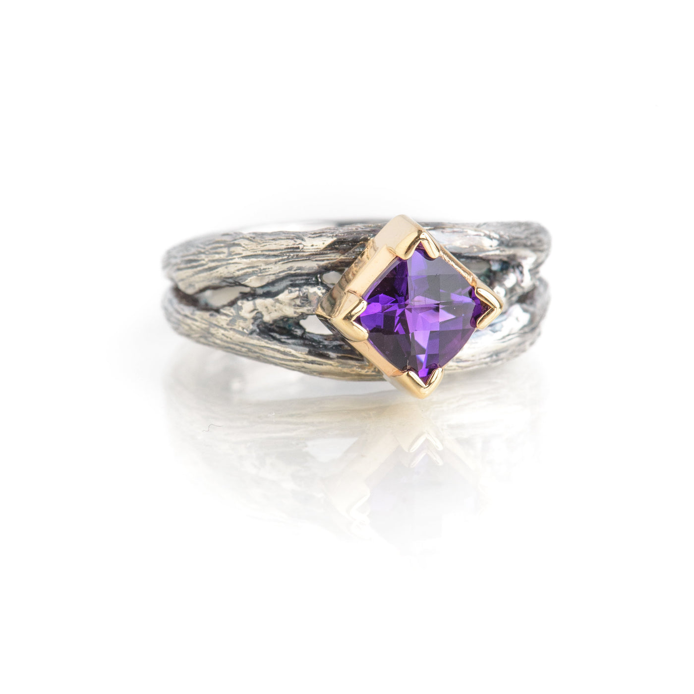 Amethyst Twig Ring
