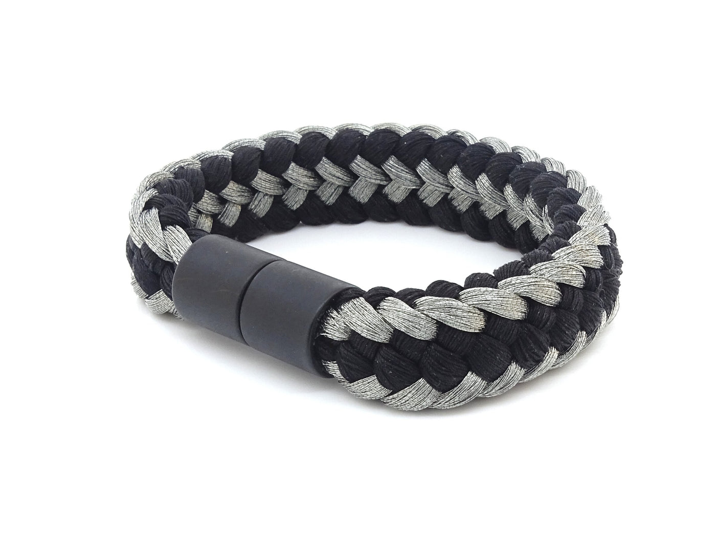 Classic Black and Silver on the Wrist - Black framed by silver