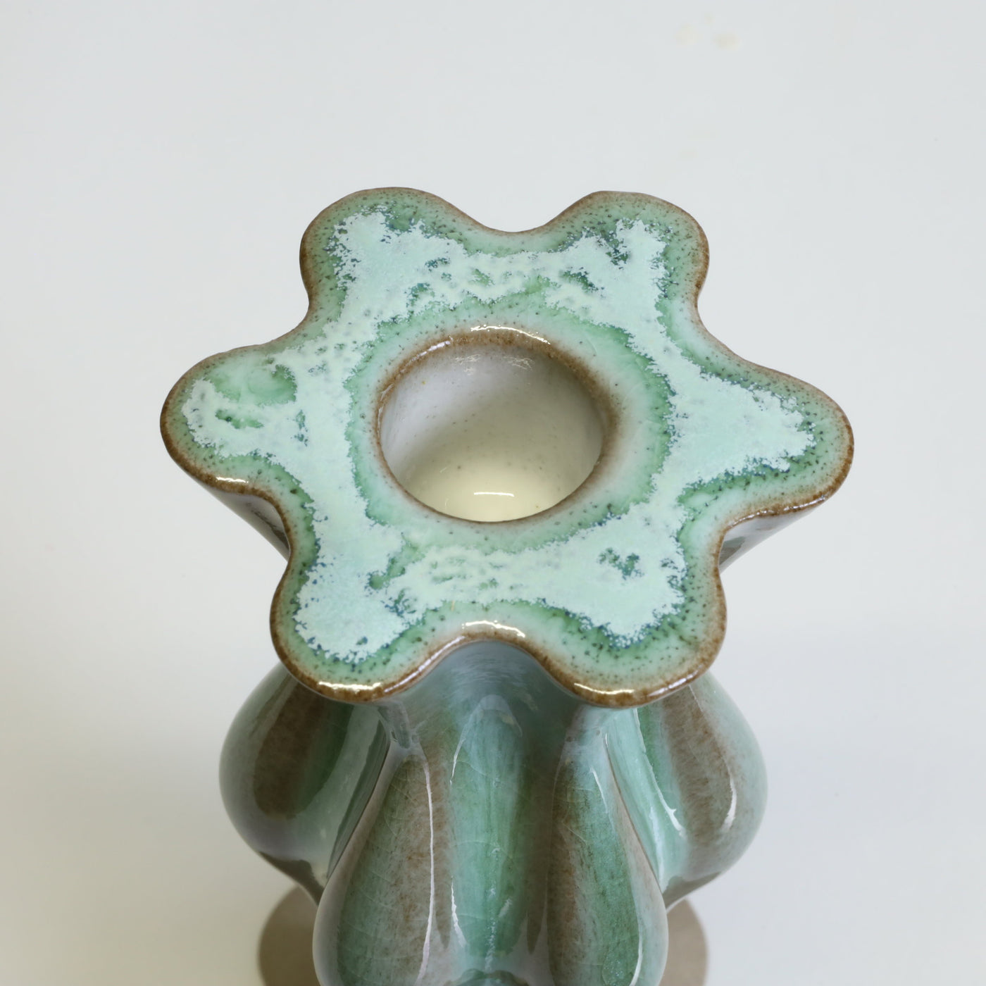 Candlestick in Coral Green