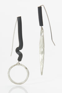 Silver Cascade of Textures Earrings
