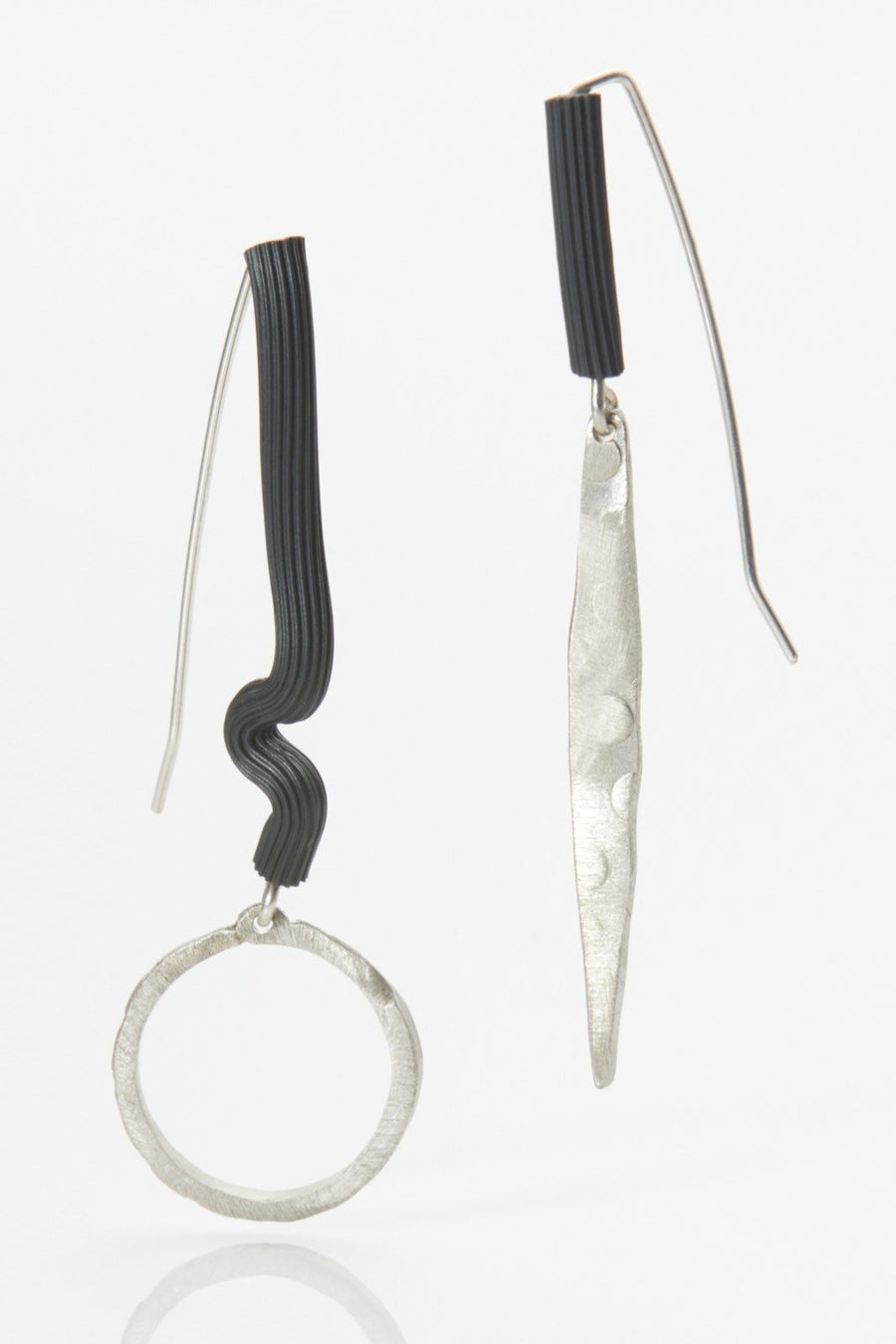 Silver Cascade of Textures Earrings