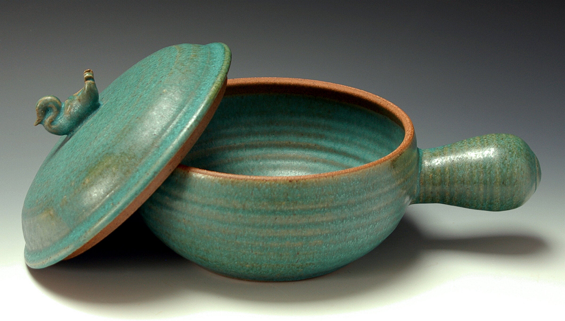 Stoneware Casserole with Bird Lid III