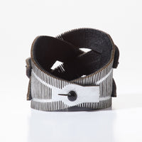 Silver Metallic Leather